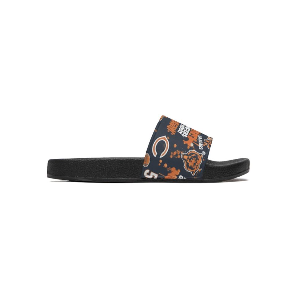 Chicago Bears Slide Sandals Football Team Logo Footwear