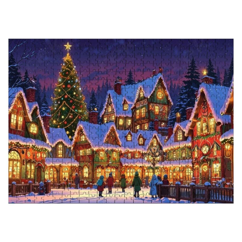 Cozy Christmas Village Jigsaw Puzzle