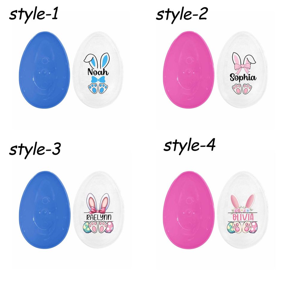 Personalized Easter Egg Container: Pink or Blue, Custom Name Surprise Egg