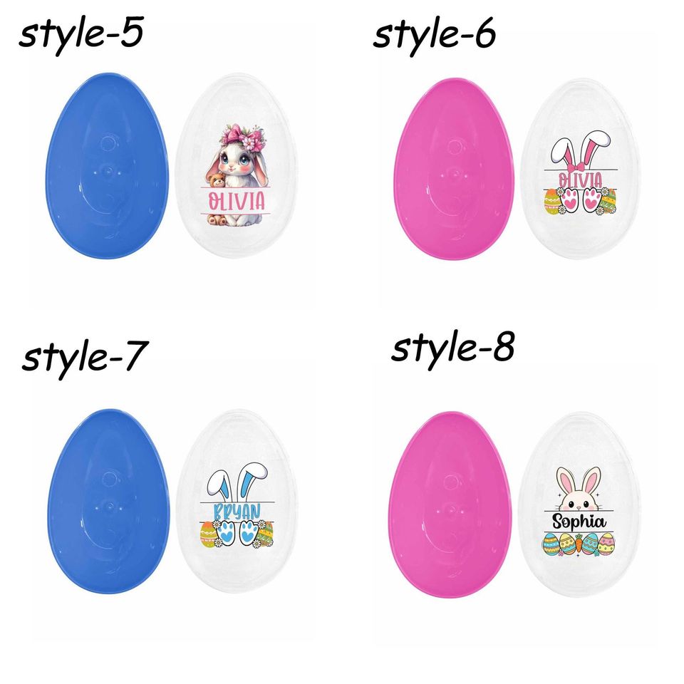 Personalized Easter Egg Container: Pink or Blue, Custom Name Surprise Egg