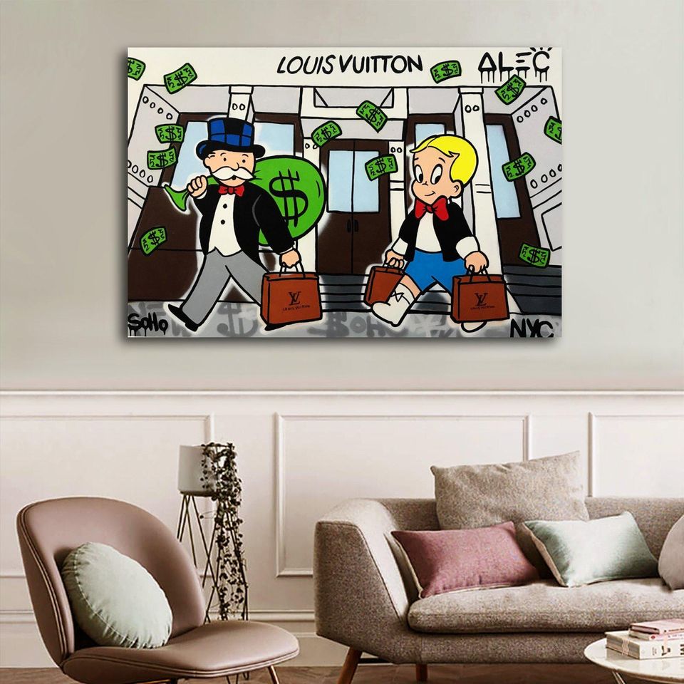 Alec Monopolys Graffiti Wall Art Poster Vertical Print for Living Room Decor