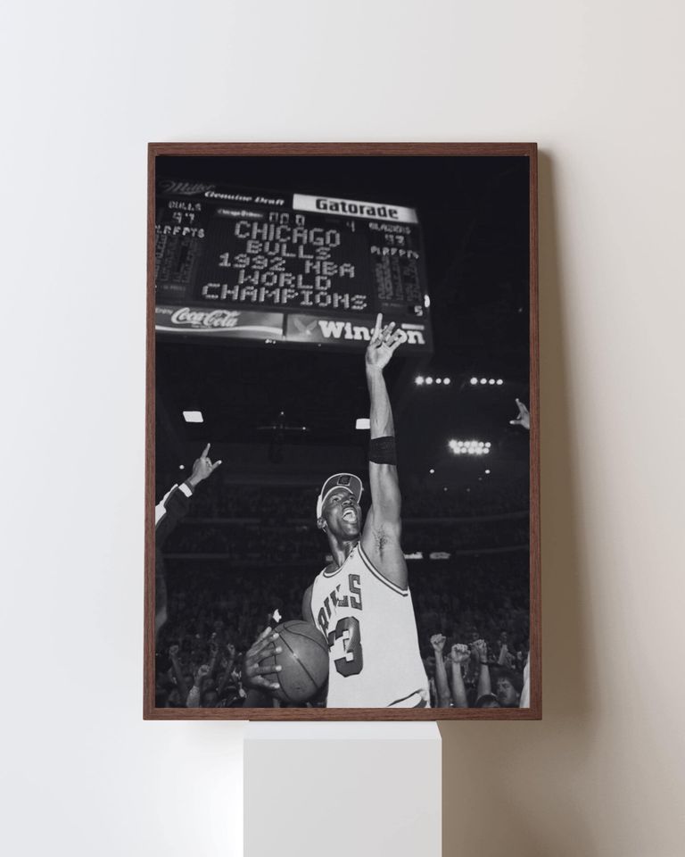 Michael Jordan Vintage NBA Poster Chicago Bulls 1992 Vertical Poster