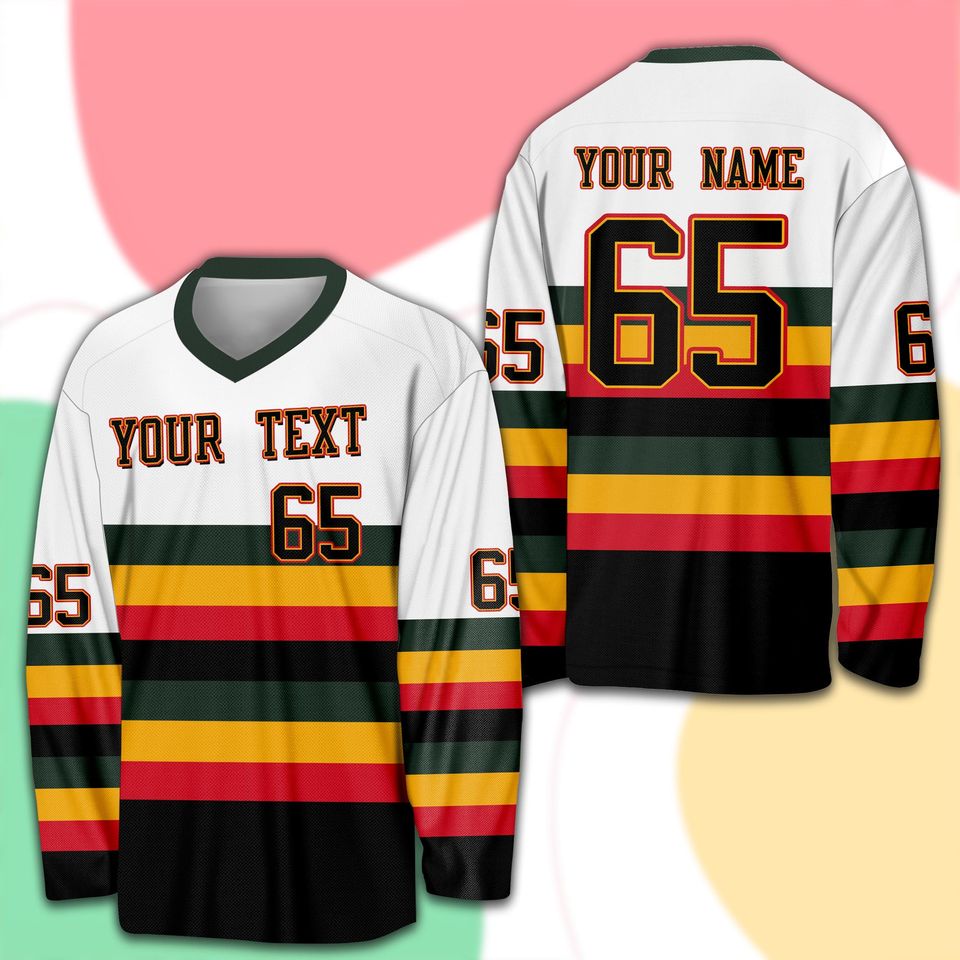 Personalized Name Juneteenth Freedom Hockey Jersey, Custom Black History Month Jersey