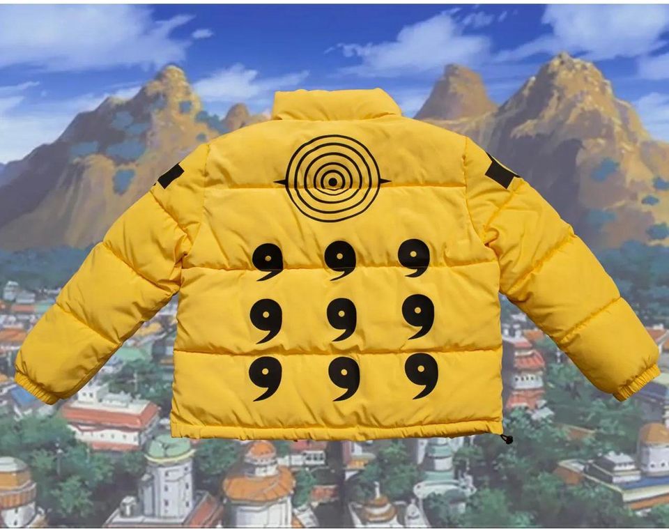Puffer Jacket | Six Paths Sage Mode Black and Yellow Jacket | Unisex Winter Coat | Christmas Gift Jacket Warm Insulated Puffer Varisty Coat