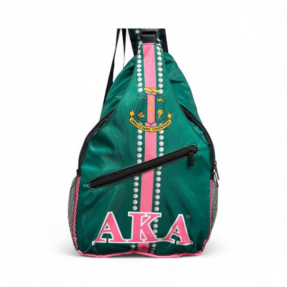 Alpha Kappa Alpha  Pink & Green Chest Bags, Gift For Fans