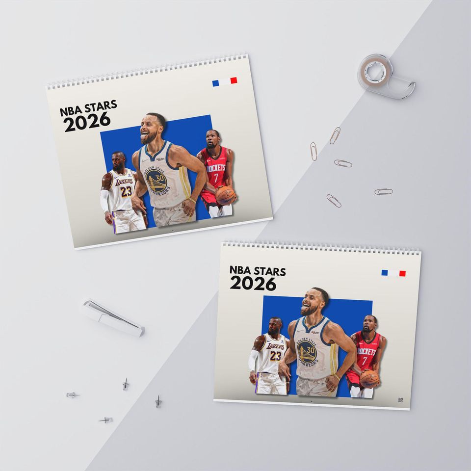 NBA Basketball Stars 2026 Wall Calendar | Monthly Player Photos