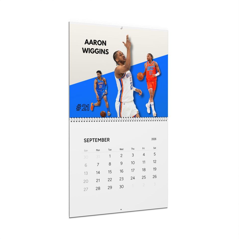 Oklahoma City Thunder 2026 Wall Calendar | Monthly Sports Calendar