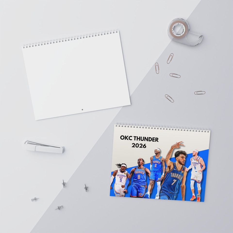 Oklahoma City Thunder 2026 Wall Calendar | Monthly Sports Calendar