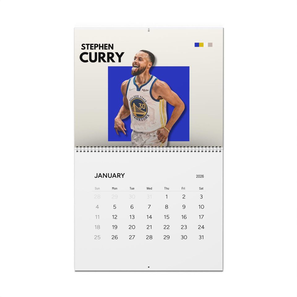 NBA Basketball Stars 2026 Wall Calendar | Monthly Player Photos
