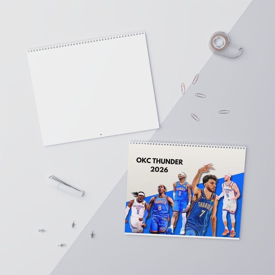 Oklahoma City Thunder 2026 Wall Calendar | Monthly Sports Calendar