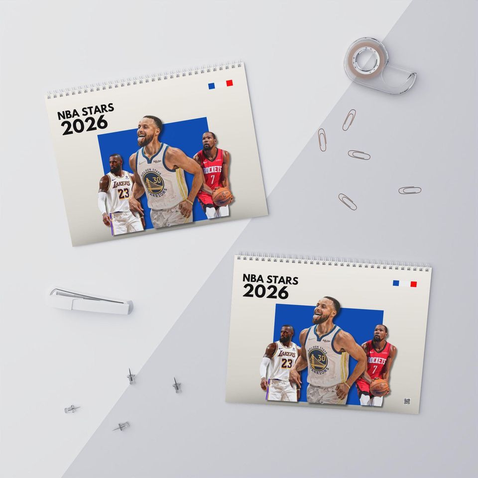 NBA Basketball Stars 2026 Wall Calendar | Monthly Player Photos