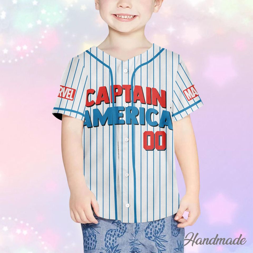 Custom Captain America Baseball Jersey for Team Matching Outfit