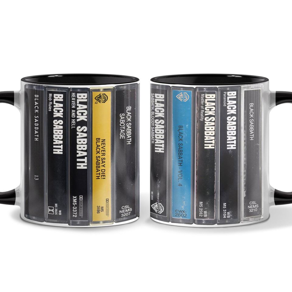 Black Sabbath Albums Retro Cassette Collection Accent Mug