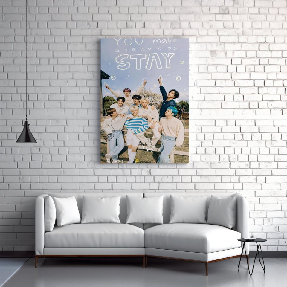 Stray Kids K-Pop Group Vertical Poster, Digital Print Wall Art, Music Fan Home Decor
