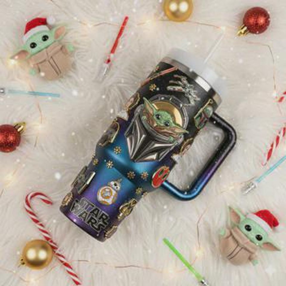 Star Wars Grogu Stainless Steel Tumbler with Handle (No Box, Only Tumbler)