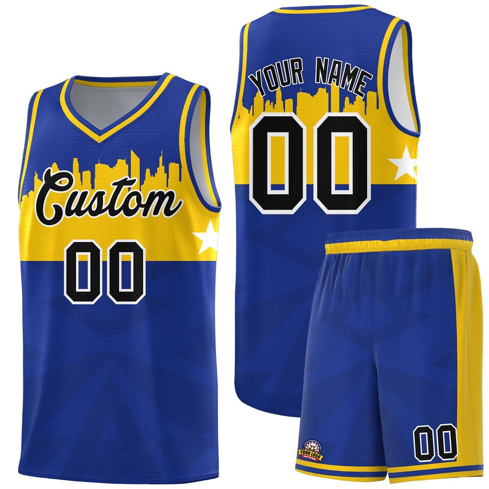 Custom City Star Basketball Jersey Set: Personalized Name & Number