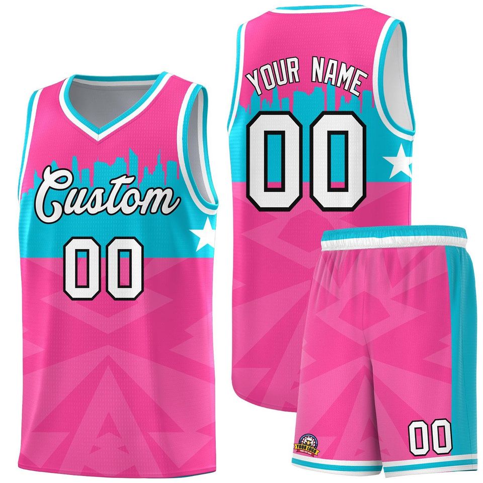 Custom City Star Basketball Jersey Set: Personalized Name & Number