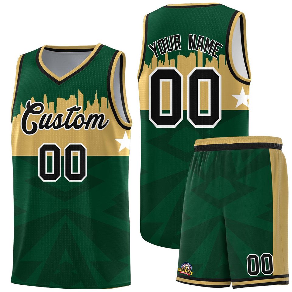 Custom City Star Basketball Jersey Set: Personalized Name & Number
