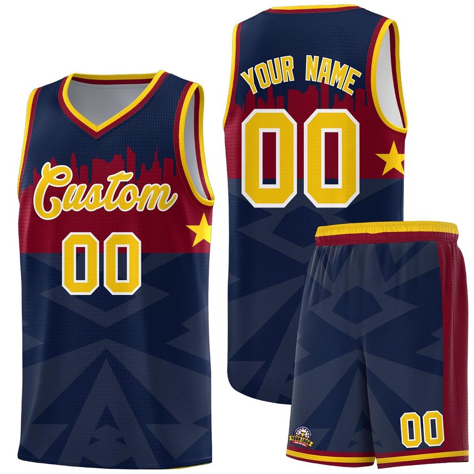 Custom City Star Basketball Jersey Set: Personalized Name & Number