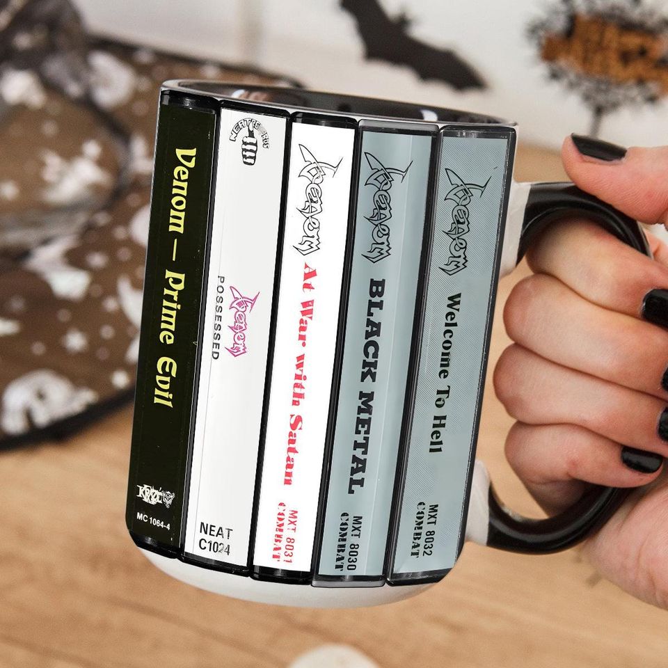 Venom Albums Cassette Collection Retro Accent Mug