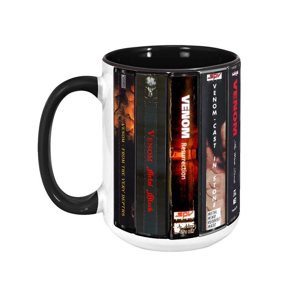 Venom Albums Cassette Collection Retro Accent Mug