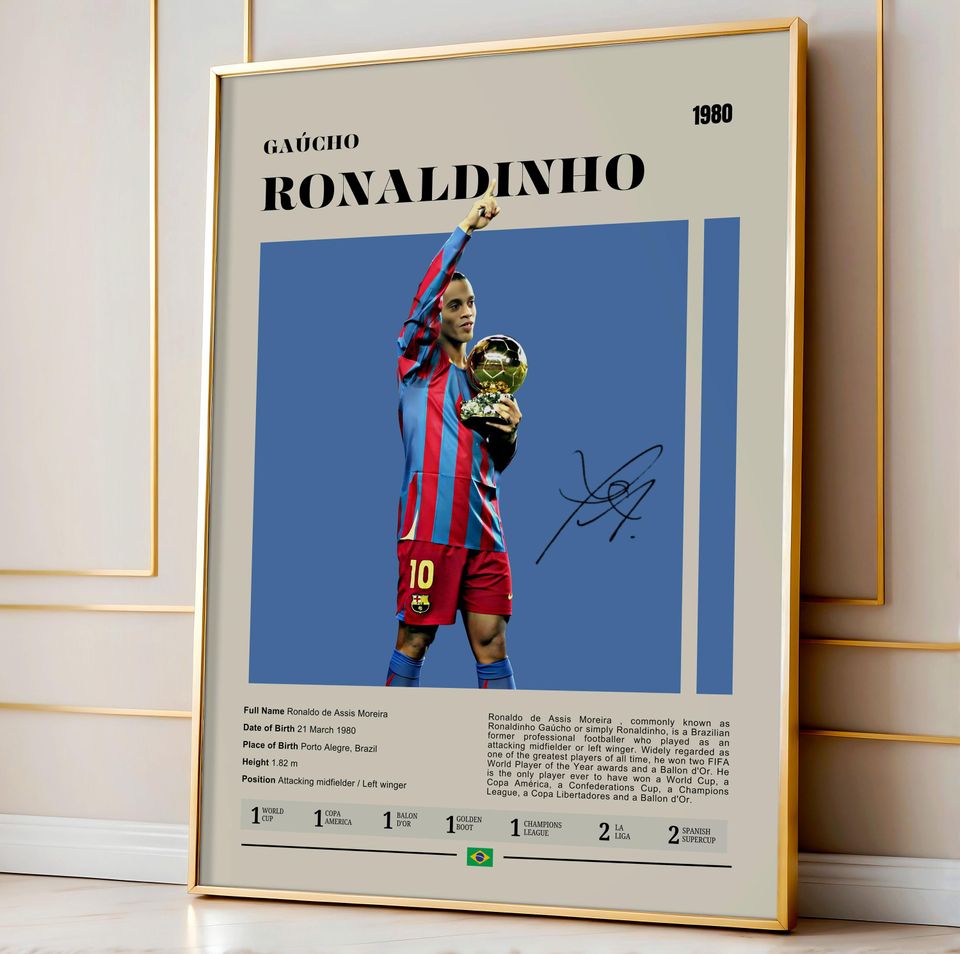 Ronaldinho Poster: Football Icon & Magic Player
