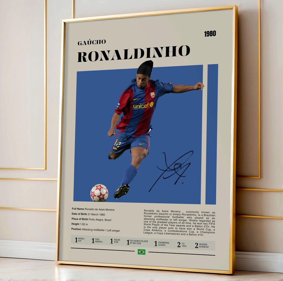 Ronaldinho Poster: Football Icon & Magic Player
