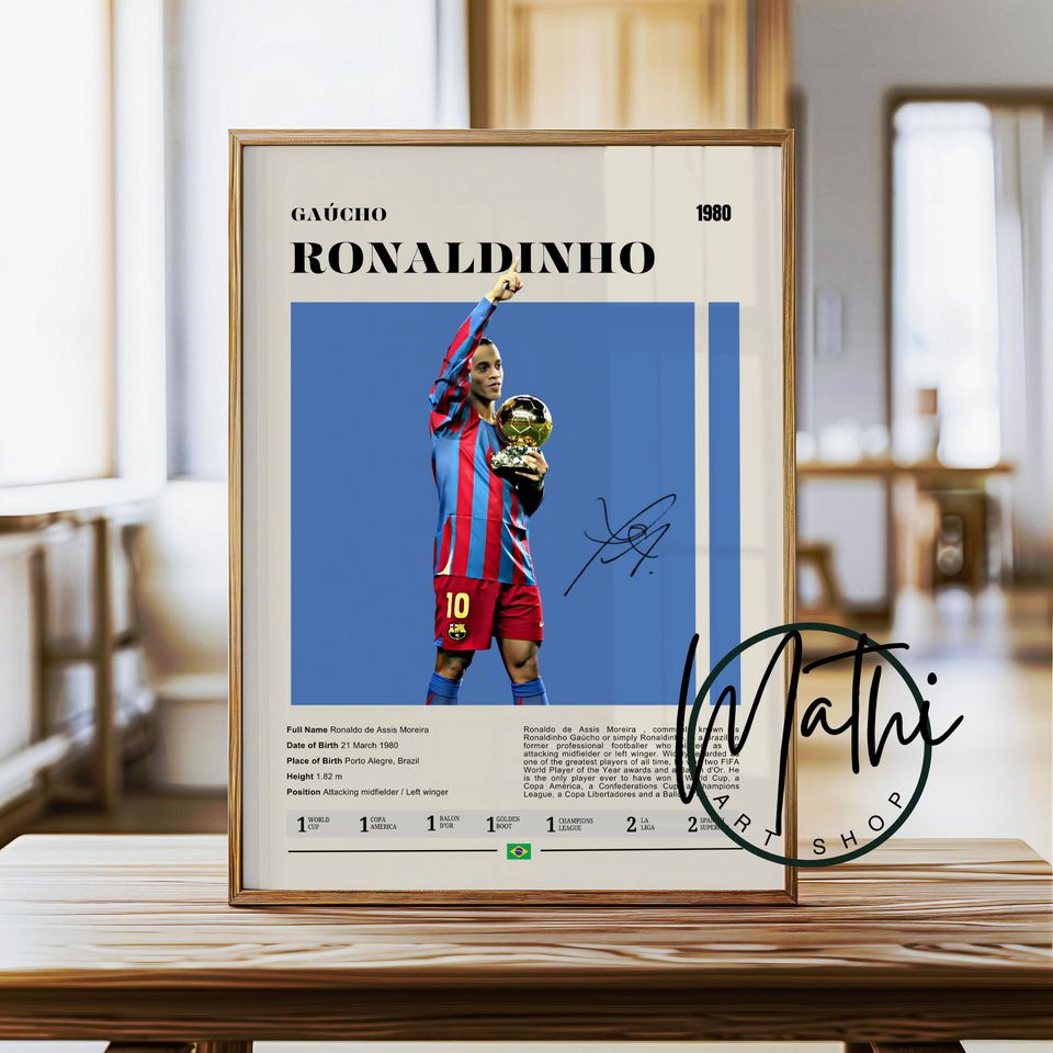 Ronaldinho Poster: Football Icon & Magic Player