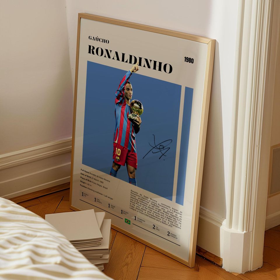 Ronaldinho Poster: Football Icon & Magic Player