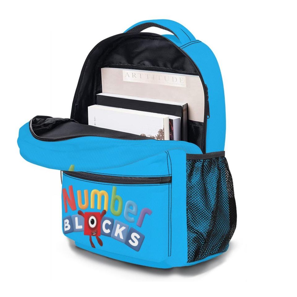 Number Blocks Backpack All-Over Print | Kids Student School Bag | Cartoon Numberblocks Bookbag | Oxford Fabric Durable Backpack