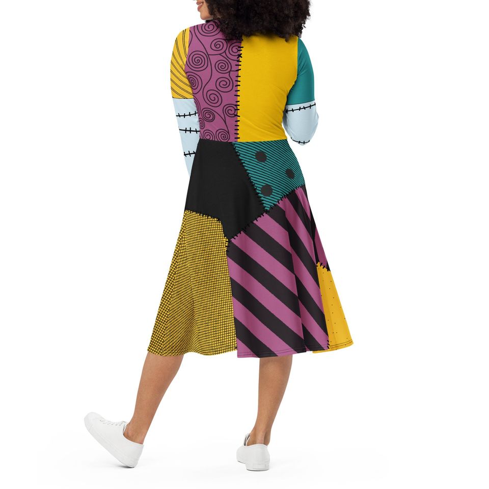 Sally Costume Long Sleeve Midi Dress