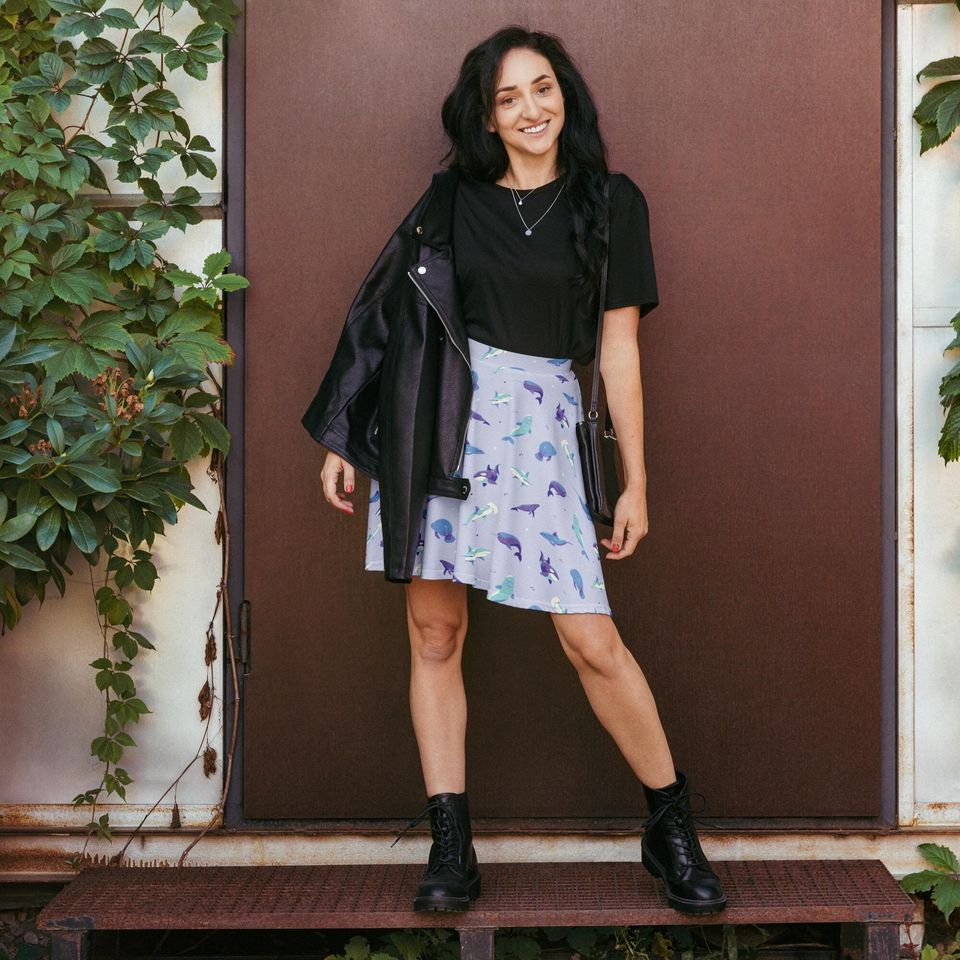 Ocean Animals Skater Skirt