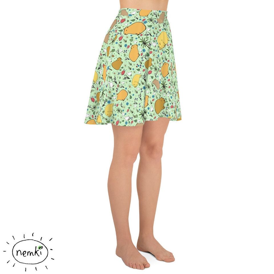 Cute Capybara Skater Skirt