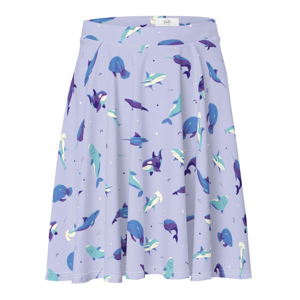 Ocean Animals Skater Skirt