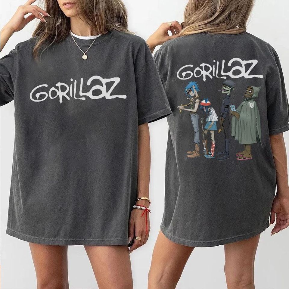 Gorillaz Inspired Double Sided Sweatshirt for Music Fans
