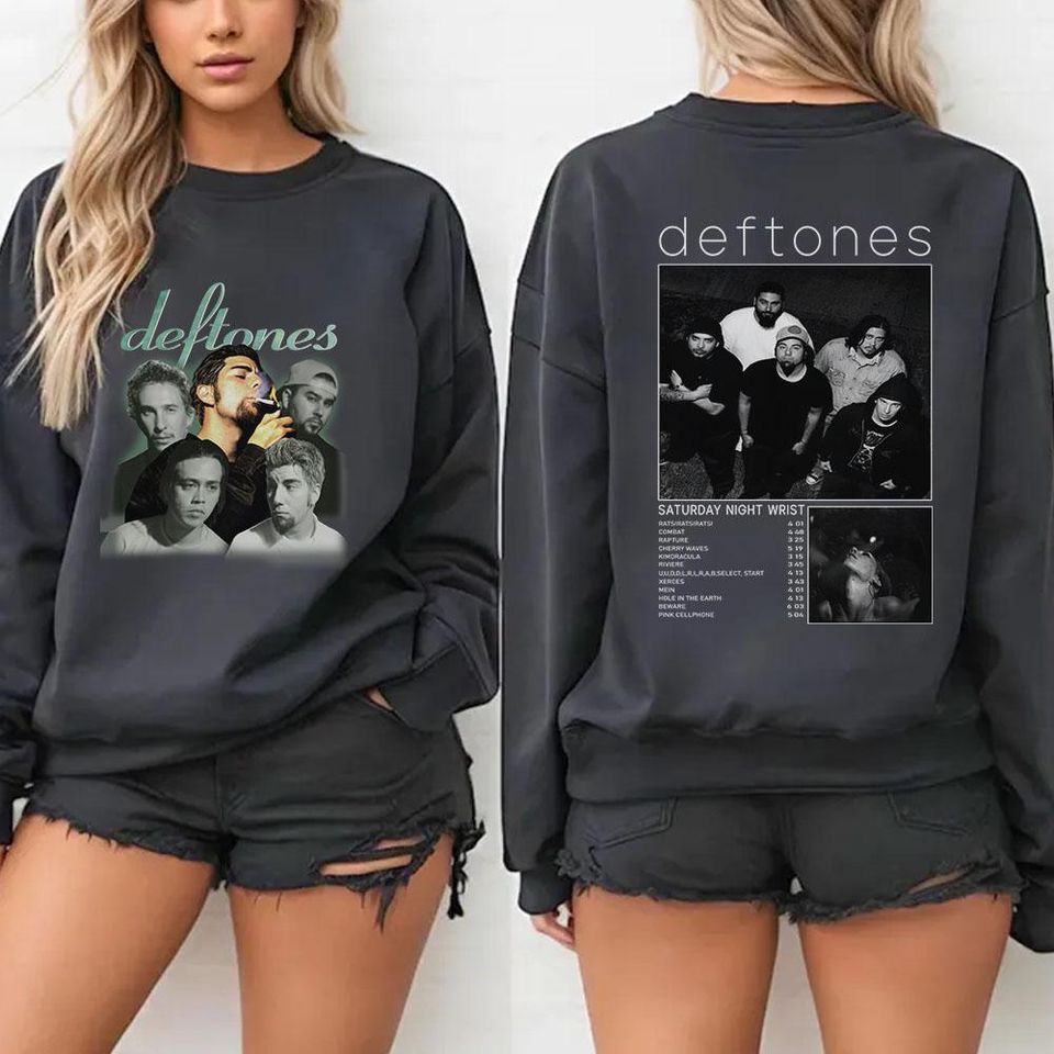 Deftone Vintage  Grunge Rock Band Tee Sweatshirt