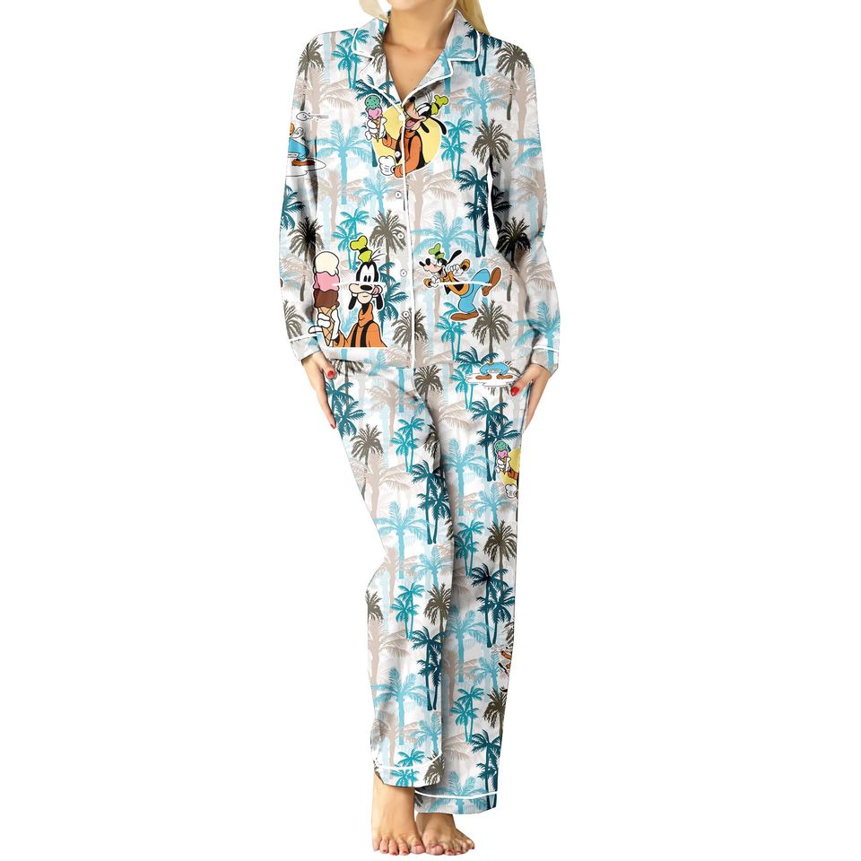 Goofy Movie Pajamas Set Featuring Goofy Max Powerline, Family Matching Cartoon Sleepwear Gift
