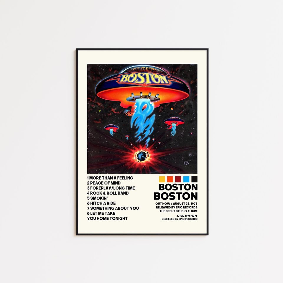 Boston Posters / Boston Poster, Album Cover Poster, Poster Print Wall Art