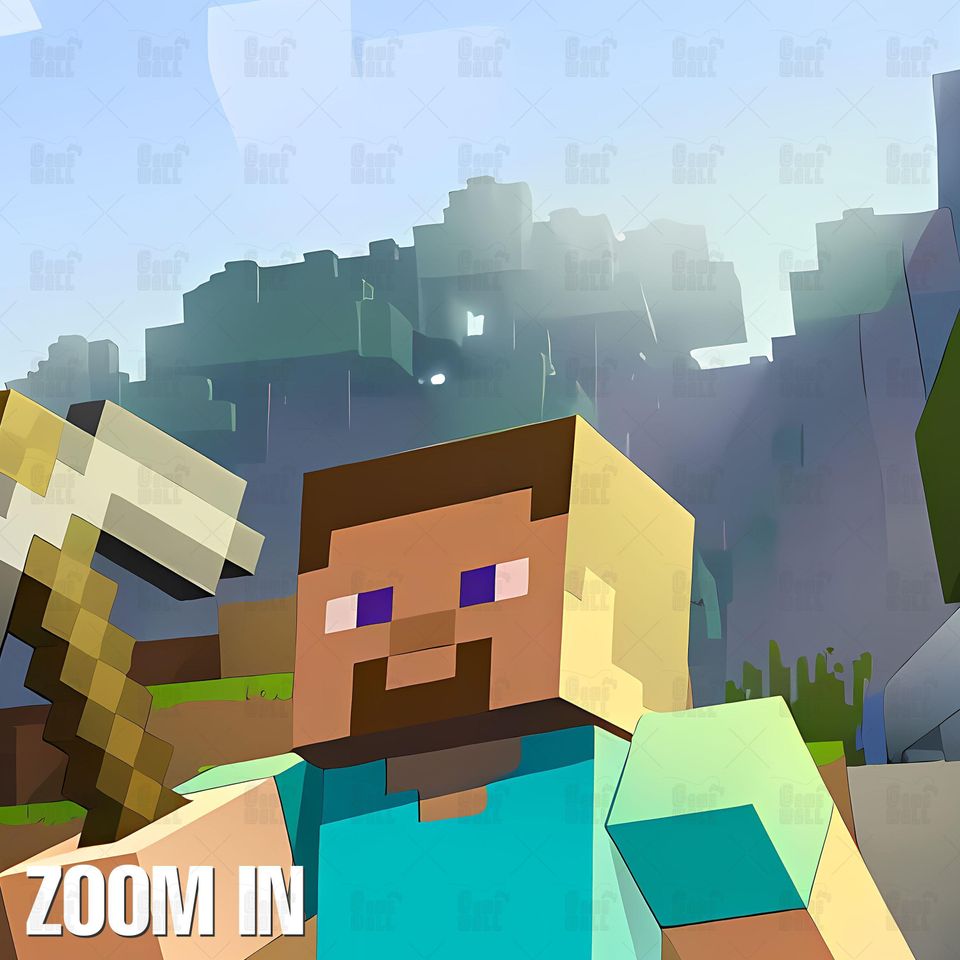 Minecraft Poster, Gaming Room Poster, Gaming Wall Poster, Gaming Print Poster, Game Gift, Video Games Poster, Gaming Wall Art, Custom Game
