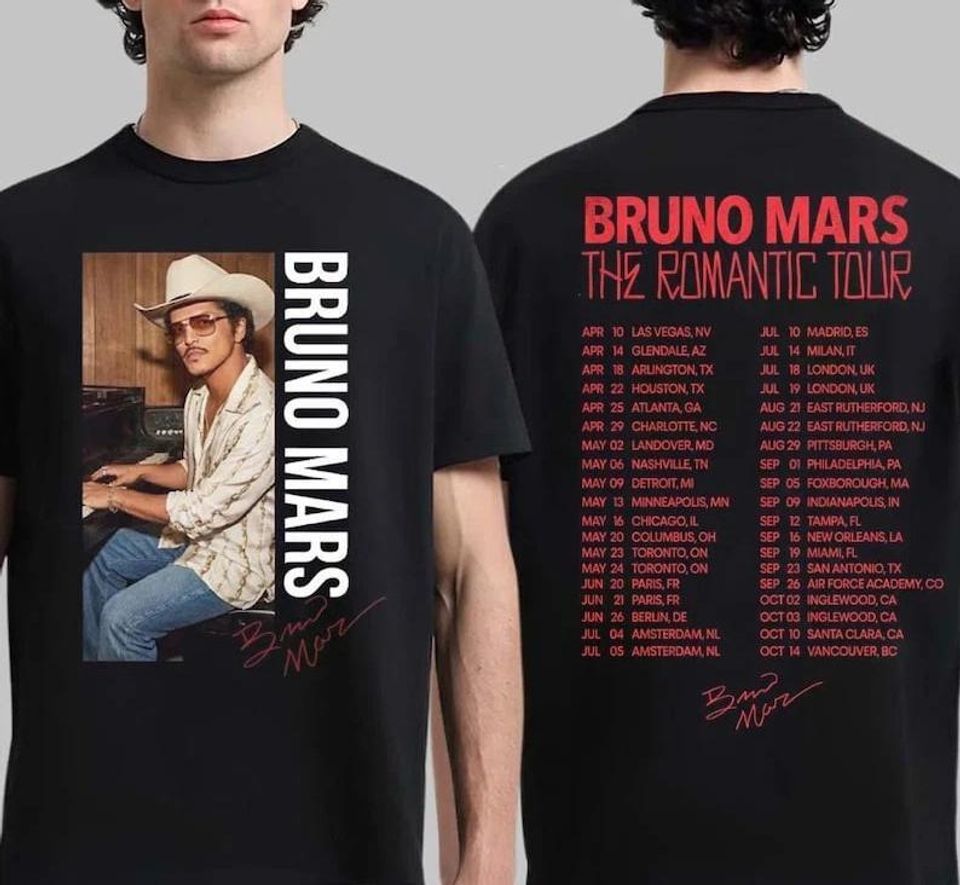 Bruno Mars The Romantic Tour 2026 T-shirt