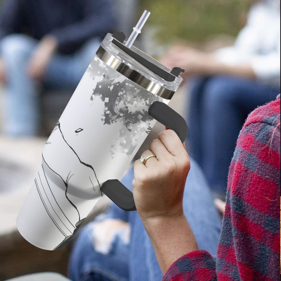 Final Fantasy VII 40 oz Tumbler: Zack Fair Personalized Stanley-Inspired Stainless Steel Cup