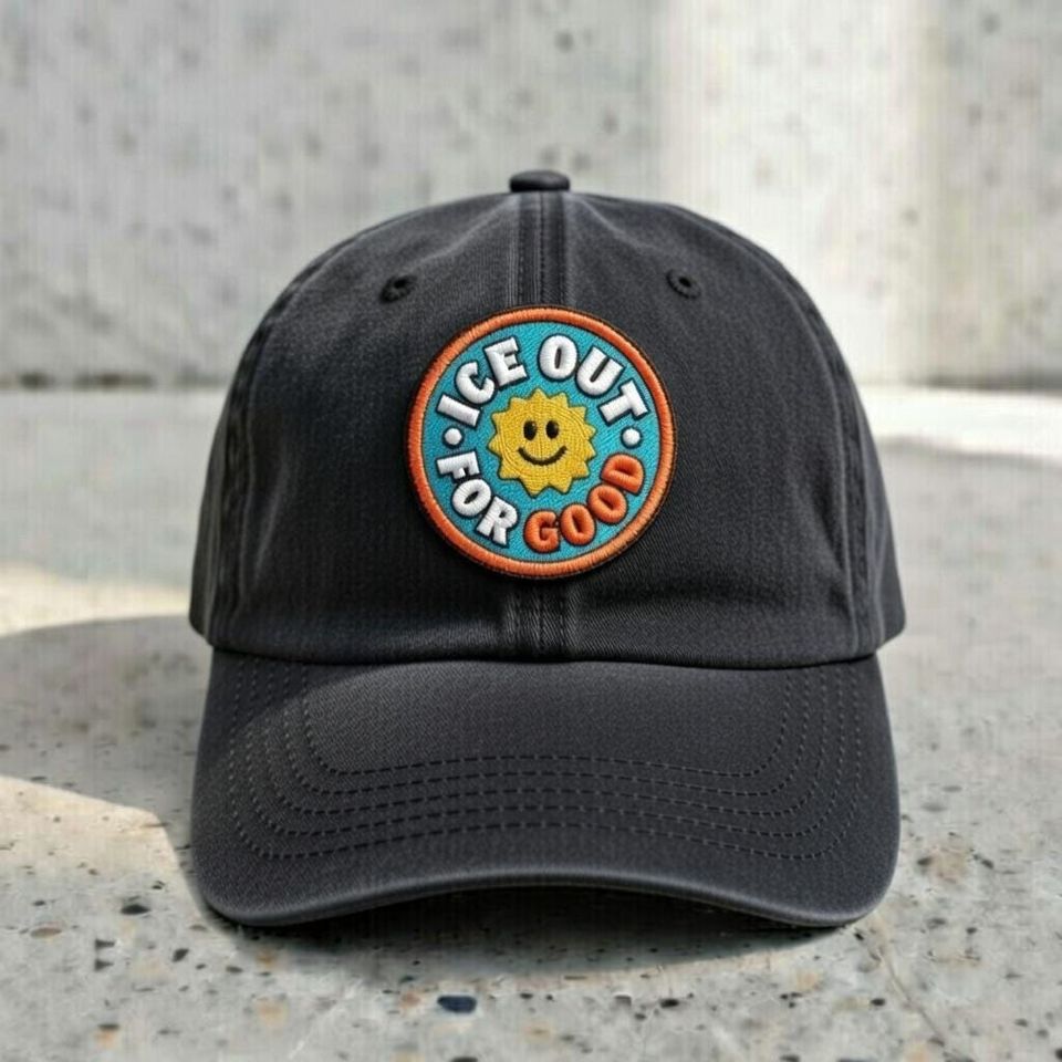 Embroidered ICE Out For Good Hat, Political Statement Dad Cap