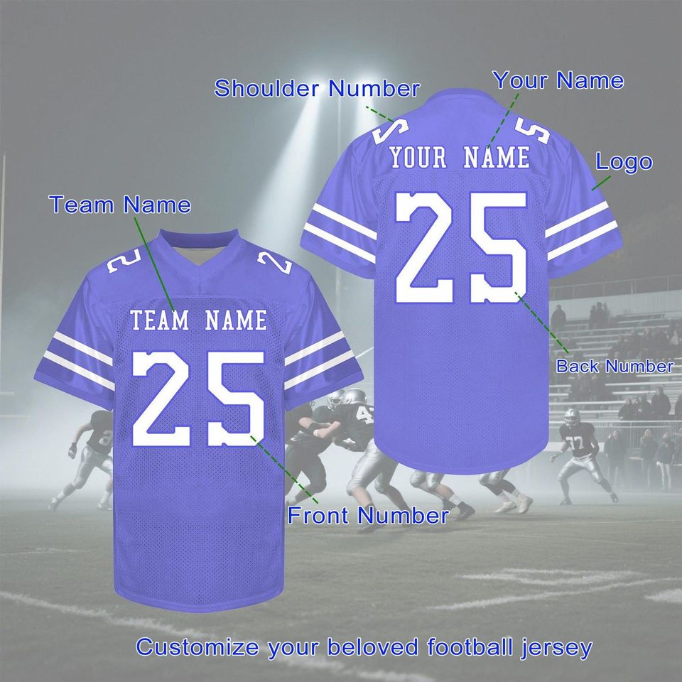 Custom Football Jersey - Personalized V-Neck Fan Wear