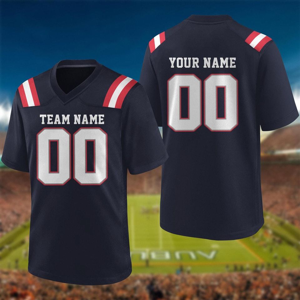 Custom Football Jersey - Personalized V-Neck Fan Wear