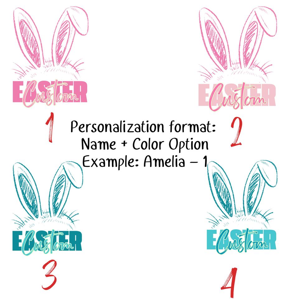 Matching Easter Bunny Shirts, Personalized Family Easter Outfit, Custom Name Rabbit Tee for Mom Kids Toddler Baby