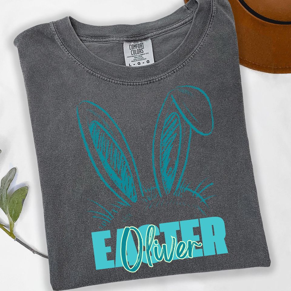 Matching Easter Bunny Shirts, Personalized Family Easter Outfit, Custom Name Rabbit Tee for Mom Kids Toddler Baby