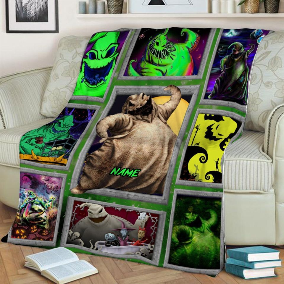 Personalized Name Disney Oogie Boogie Blanket, The Nightmare Before Christmas