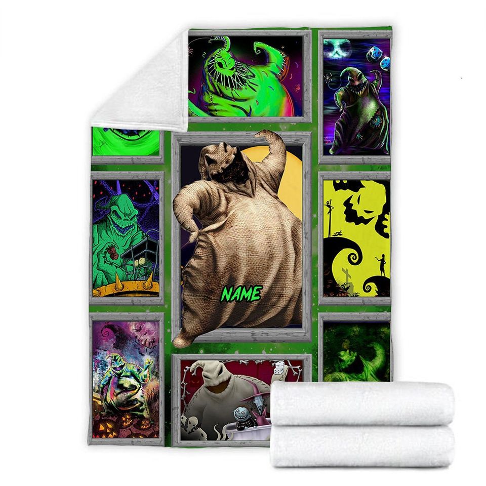 Personalized Name Disney Oogie Boogie Blanket, The Nightmare Before Christmas
