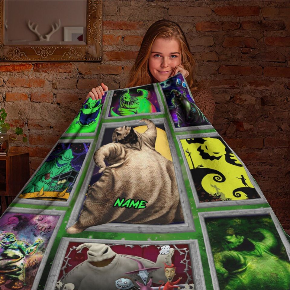 Personalized Name Disney Oogie Boogie Blanket, The Nightmare Before Christmas