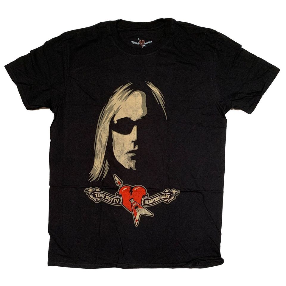 Tom Petty T Shirt - Heartbreakers Logo Face shirt